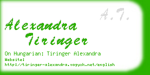 alexandra tiringer business card